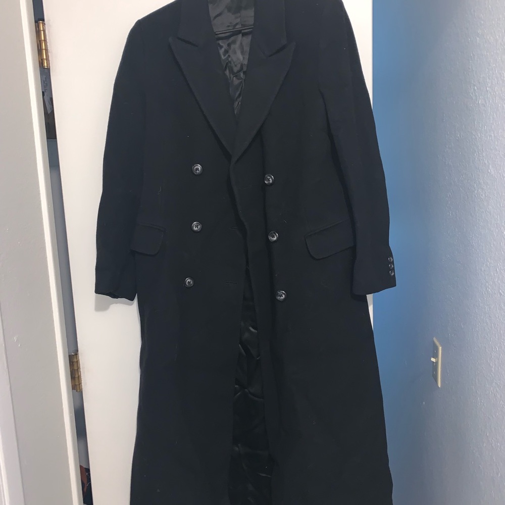 Black Cashmere Trench Coat